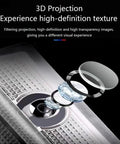 3D lens view of Four Pack Car Door Light Projectors With LED Puddle Lights, Dope Welcome Lights For 1 Through 7 And X1 X2 X3 X4 X5 X6 X7 M Z GT, Easy Plug In Replacements For Quick DIY Auto Glow.