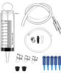 One Way Brake Bleeder Kit With 100ml Syringe And 50cm Hose For Cars And Motorcycles, DIY Friendly Fluid Exchange Tool With Adapters
