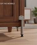 Adjustable Furniture Legs With Screws, Cold Rolled Steel Leveling Feet For Sofa, Cabinet Or Bed Replacement, Gray in use