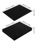 Cuttable Polyurethane Foam Pads And Sponge Inserts For Toolbox And Camera Cases, Cushioned Packaging shown with metric dimensions