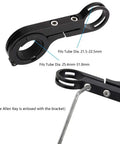 Close-up of Long 11.8 Inch Aluminum Handlebar Extender with adjustable bracket for 31.8mm and 25.4mm bike bars