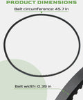 Beefed Up 3L Tooth HB Drive Belt for Trimmer 10mm x 1160mm Replacement Fit for Earthquake Trimmer belt dimensions 45.7 in