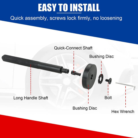 NYXOVA 52-in-1 Custom Bushing Driver Tool Set: automotive parts with long handle shaft and bushing discs