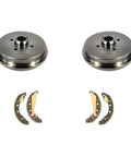 Premium Rear Brake Drum And Shoe Set For VW Cabrio Golf Jetta 1989-2001. Heavy Duty Non Asbestos Organic Material.