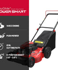 EasyGlide 21 Inch Gas Lawn Mower With 144cc 4 Stroke OHV Engine Push Walk Behind 3 In 1 Mulch Bag Side Discharge Steel Deck