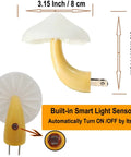 4 Pack Mushroom Night Lights Plug In Sensor Lamps With Auto On Off In The Dark Color Changing LED Night Lights for Kids