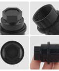 24Pcs Wheel Lug Nut Covers M27x2.0 Bolt Caps, black protective caps for wheel nuts, auto accessories, detail view, grid layout