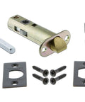 Passage Rope Rosette With Crystal Meadows Knob Two Sided Go To Door Hardware Set components including screws and latches