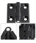Rotating Concealed Hinges For Doors And Cabinets, Black Butt Hinge Made From Zinc Alloy, shown in close-up and side view