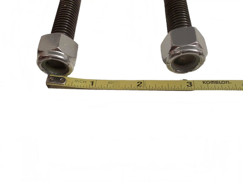 Square Trailer Axle U-Bolt Kit Pro Grade Heavy Duty For Boat Utility And Cargo Trailers Fits 2-1/8 Inch Inner Width, 6-1/2 Inch Length, And 1/2 Inch Diameter Keeps Leaf Springs Tight And Prevents Shifting In Saltwater And Freshwater, measured with tape