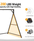 7 Foot Rattan Porch Swing Frame Heavy Duty Outdoor Stand With Metal Frame 4 Hanging Rings A-frame design detail image