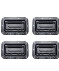 6.34 Inch Black Spring Loaded Handle For Toolboxes And Chests Surface Mounted With Rubber Grip Heavy Duty Luggage Style Handle Chrome Iron Construction Corrosion And Temperature Resistant Pack Of 4