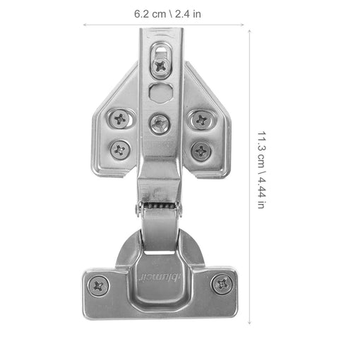 Four Pack Full Overlay Cabinet Door Hinges With Soft Close And Hydraulic Action, Smooth Quiet Close, 4 Piece Set, stainless steel