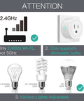 Smart Dimmer Plug For Dimmable Lamps No Hub Needed 2 4GHz WiFi with LED, CFL, Incandescent Bulbs and connectivity details.