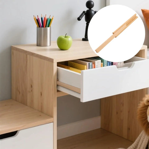 Solid As A Rock Wooden Drawer Slides Six Pack 15.7 Inch Center Tracks With Metal Rollers Heavy Duty Dresser Slider Kit shown in use.