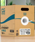Cat6 Riser Cable 1000ft Unshielded 23AWG Bulk Ethernet White Bare Copper CMR Up To 10Gbps Speeds No Spline For Faster Terminations 550MHz ETL Listed Indoor Home And Commercial Use