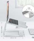 Detachable Aluminum Laptop Stand For Desk, Ultra Stable Mount Fits 10 To 16 Inch Laptops Like MacBook Air Pro Dell HP And More