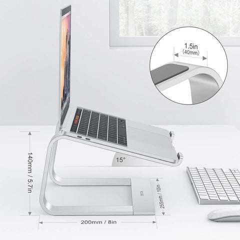 Detachable Aluminum Laptop Stand For Desk, Ultra Stable Mount Fits 10 To 16 Inch Laptops Like MacBook Air Pro Dell HP And More