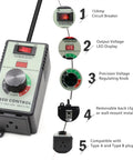 AC Motor Variable Speed Controller 110 To 120V 15A 4000W With Overload Protection Switch And Back Clip Belt Mount For Easy Secure Power Control Of Tools And Machinery In Home Shops And Workshops, front view with knob and LED