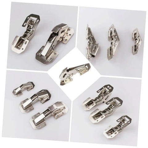 4 Inch Soft Close Damping Cabinet Hinges Set Of 4 For Kitchen And Closet Furniture Stainless Steel Wardrobe Door Hinges Rust Proof Hidden Design Tough As Nails Build For Cabinets displayed from multiple angles