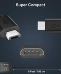 Power Supply 5V 3A Micro USB AC Adapter with 6 feet cord for Pi 3 Model B, close-up on USB connector and adapter.