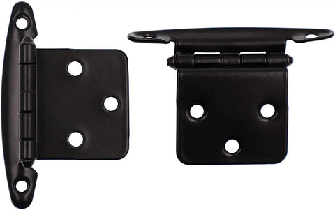 Free Swinging Non Self Closing Overlay Face Frame Cabinet Hinges Black 50 Pack 25 Pairs For Kitchen Cabinets Matte Black