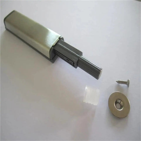 Magnetic Push Latch Kit for Cabinets and Drawers With Depth Adjustment And Soft Close Damper Stainless Steel hardware