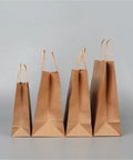 Brown Kraft Paper Bags With Handles Bulk 50 Pack For Small Businesses Shop Ready Eco Friendly Shopping Gift Bags 42x31x13 Cm