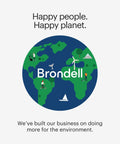 Illustration of earth with people and nature representing Brondell's commitment to the environment and happy planet.