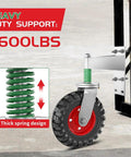 8 Inch Fence Gate Wheel For Metal Tube Gates, Heavy Duty Gate Caster With 360 Degree Rotation, Spring Loaded