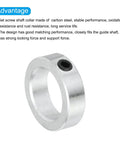 Shaft Collar 1.1 Inch Bore Zinc Plated Carbon Steel Set Screw Style Clamping Collar Silver, showcasing design advantages and features.