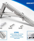Built Tough Space Saving Folding Shelf Brackets 16 Inch Stainless Steel Collapsible Hinges Wall Mounted L Brackets 6 Pack
