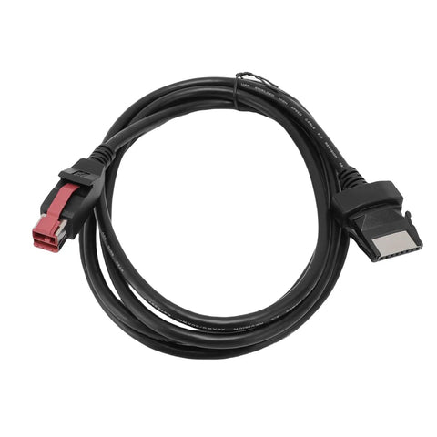 Beefed Up Pro Grade PVC POS Cable For Barcode Scanner And Printer 5.9ft Data Transmission Cord, curved view