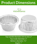 Heavy Duty Disposable Aluminum Ramekin Cups 2 Oz Silver Mini Bakeware For Baking Storing And Preparing Food Oven Safe Perfect