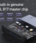 Reliable 17 In 1 USB C Hub Runs Like Clockwork With Zero Mess Plug In Setup showing internal master chip layout and ports.