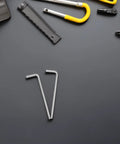 Heavy Duty Two Piece Ball End Hex Key Wrench Kit Made From Super Strong CRV Alloy Steel With Matte Chrome Coating For Long Lasting Corrosion Resistance And Easy Grip During Tough Home Repair Jobs Or Garage Mechanic Work Today, two hex keys