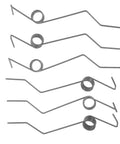 Upgrade Your Trash Bin With These 6 Black Iron Torsion Spring Replacement Kits Made For Kitchen Garbage Cans And Waste Baskets Featuring Quiet Operation Perfect For Home Or Office Use To Fix Broken Lids Fast. Six black iron torsion springs for trash can lid repair