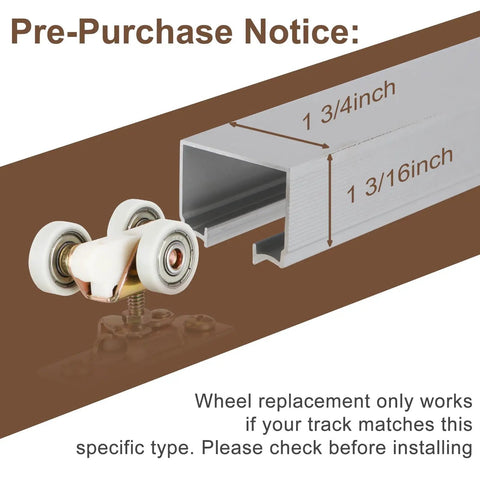 Pocket Door Hanger System For Commercial Grade Use Fits Part 1125 And Upgrades 1500 Hardware shown with dimensions and wheels