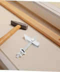 Beefy Heavy Duty Metal Toggle Bolt And Drywall Anchor Kit M8x72x100mm with hammer and wooden materials, 12-piece set