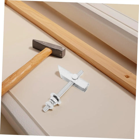 Beefy Heavy Duty Metal Toggle Bolt And Drywall Anchor Kit M8x72x100mm with hammer and wooden materials, 12-piece set