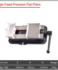 Angle Fixed Precision Flat Pliers with 6-inch gripping jaw and sturdy alloy construction for precise metalwork tasks.