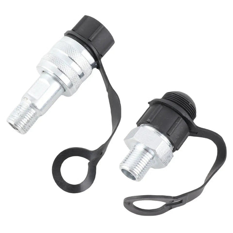 Badass Heavy Duty Hydraulic Quick Connect Coupler M16 X 15 Self Locking Check Valve Cr Plated Steel High Pressure Hose Fitting 70MPa pair