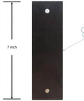 7 Inch Black Sliding Barn Door Finger Pull Set, Heavy Duty Modern Invisible Handle, Cast Iron, 2 Pieces, Front and Side View