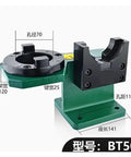 BT50 Locking Tool Holder For CNC Machines Dead Nuts Tight Aluminum Taper Shank With Shock Resistant Design, green base with dimensions shown.
