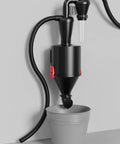 Two In One Dust Cyclone Vacuum Cleaner With Wall Mount Or Castor Wheels Space Saving Workshop Dust Collector For Woodworking Shops Contractors And Home Projects Handles Small Dust Pollen Ash And Debris With Easy Mobility mounted on wall