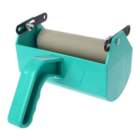 Top Tier 5 Inch Pattern Texture Paint Roller With Grippy Embossed Handle For Swift Diy Wall Murals And Slick Latex Coating That Covers Imperfections Like A Badass Champion, teal handle roller.