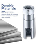 Push On Right Angle 90 Degree Grease Coupler For Auto Truck And Industrial Use With One Eighth Inch NPT Threads Slotted Silver