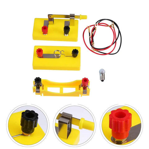 Hands On Light Bulbs In Series Electrical Science Kit showing wires, connectors, and bulb holders for primary students' circuits.