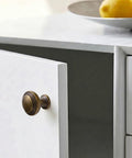 Six Pack Antique Brass Cabinet Knobs Built From Solid Zinc For A Heavy Duty Upgrade on white cabinet door