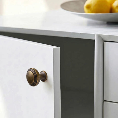 Six Pack Antique Brass Cabinet Knobs Built From Solid Zinc For A Heavy Duty Upgrade on white cabinet door
